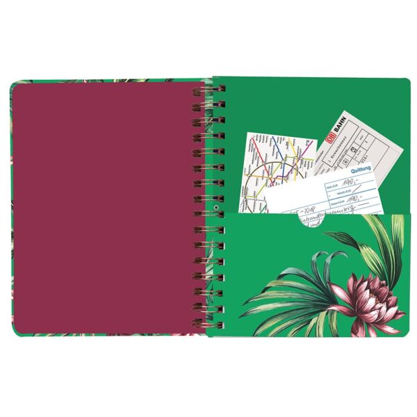 Cedon Notitieboek Ringband Tropical Green- A5 - Afbeelding 3