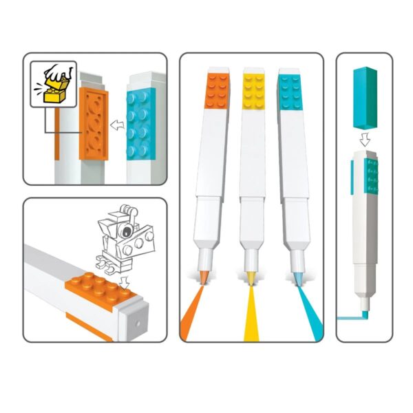 LEGO Fluo-stiften - 3 stuks - Afbeelding 3