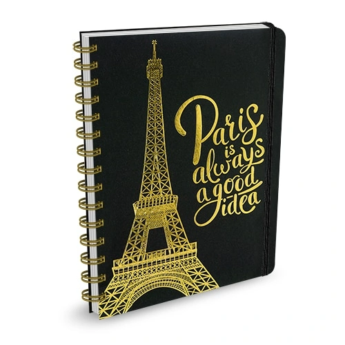 Peter Pauper Notitieboek Black Rock Paris is always a good idea A5