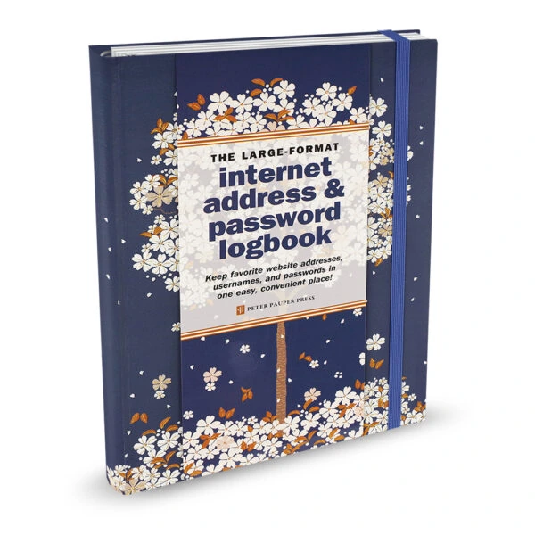 Peter Pauper Internet address & password logbook A5 - Falling Blossoms