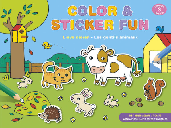 Color & sticker fun - Lieve dieren (vanaf 3 jaar)