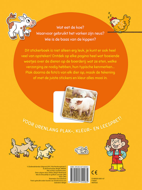 Stickers plakken, kleuren en lezen - Dieren op de boerderij (6-8 j.) - Afbeelding 3