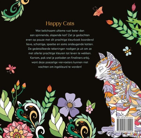 Happy Cats - Kleuren voor volwassenen - Afbeelding 3