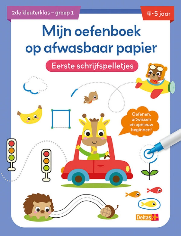 Mijn oefenboek op afwasbaar papier - Eerste schrijfspelletjes (4-5 j.)