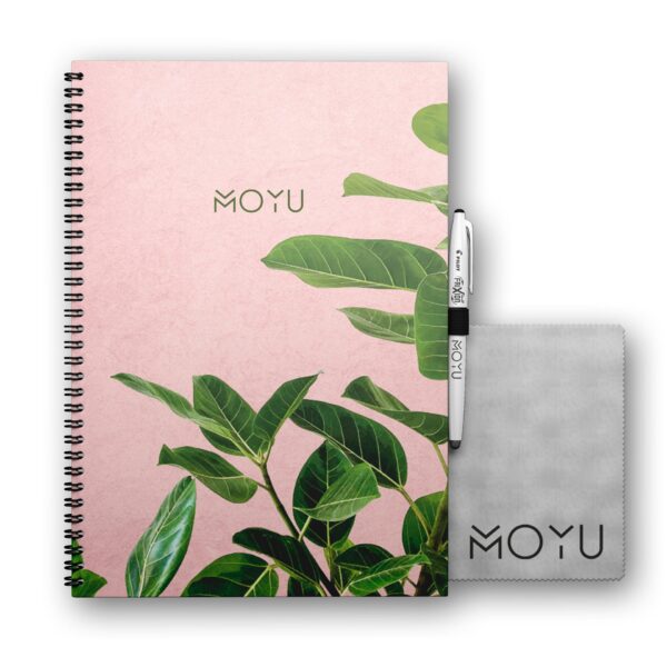MOYU Uitwisbaar Notitieboek A4 - Pink Planter – Inclusief MOYU pen, doekje en penloop