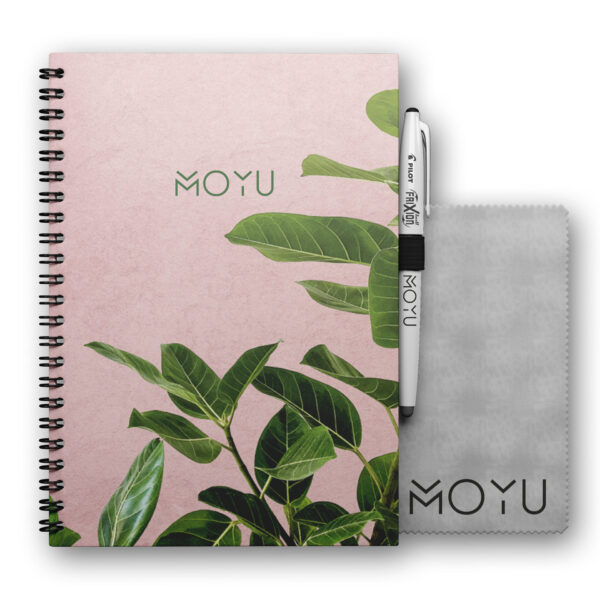 MOYU Uitwisbaar Notitieboek A5 Premium – Pink Planter – Inclusief MOYU pen, doekje en penloop