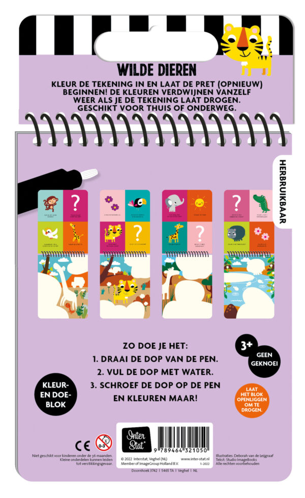 Kleuren met water - Wilde dieren - Afbeelding 4