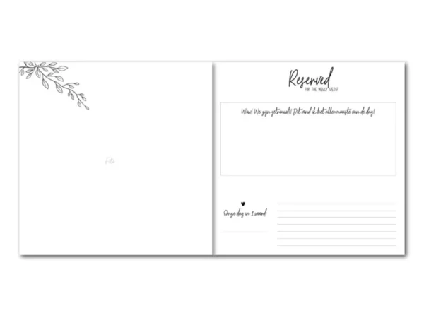 Bonjour to you - Gastenboek Bruiloft - Sage Green XL - 100 gasten - Afbeelding 4