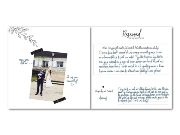 Bonjour to you - Gastenboek Bruiloft - Sage Green XL - 100 gasten - Afbeelding 5