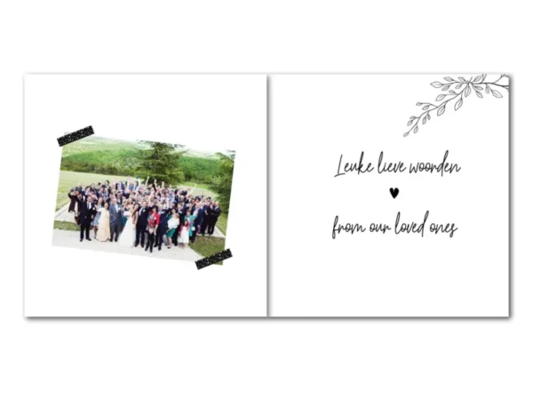 Bonjour to you - Gastenboek Bruiloft - Sage Green XL - 100 gasten - Afbeelding 7