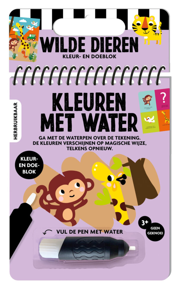 Kleuren met water - Wilde dieren