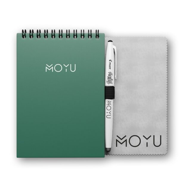 MOYU Uitwisbaar Notitieboek A6 - Go Green – Inclusief MOYU pen, doekje en penloop