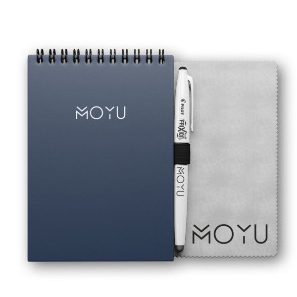 MOYU Uitwisbaar Notitieboek A6 - New Navy – Inclusief MOYU pen, doekje en penloop