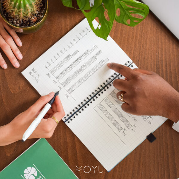 MOYU Uitwisbaar Notitieboek A5 Premium – New Navy – Inclusief MOYU pen, doekje en penloop - Afbeelding 5