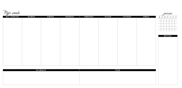 Flowers & Birds Bureauplanner - Wire-O - Afbeelding 3