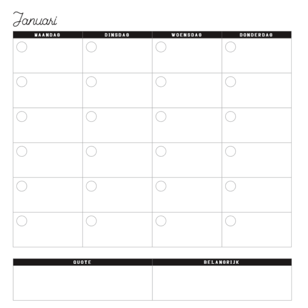 Flowers & Birds Jaarplanner - Afbeelding 4