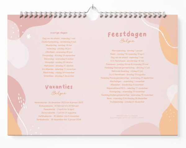Fyllbooks Familieplanner 2023 - A4 - Pastel - Afbeelding 5