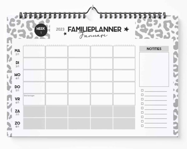 Fyllbooks Familieplanner 2023 - A4 - Zwart-wit - Afbeelding 7