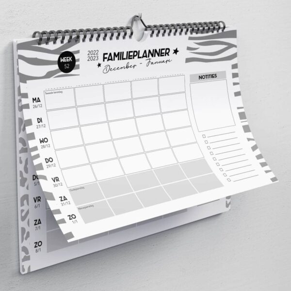Fyllbooks Familieplanner 2023 - A4 - Zwart-wit - Afbeelding 3