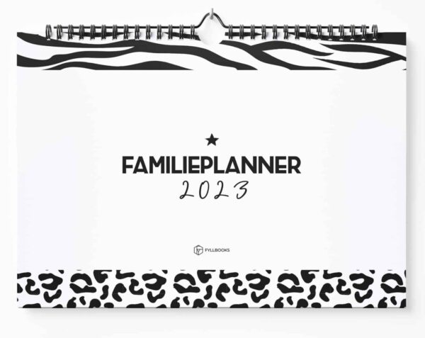 Fyllbooks Familieplanner 2023 - A4 - Zwart-wit
