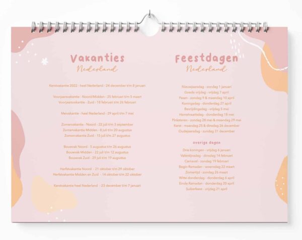 Fyllbooks Maandkalender 2023 - A4 - Pastel - Afbeelding 5