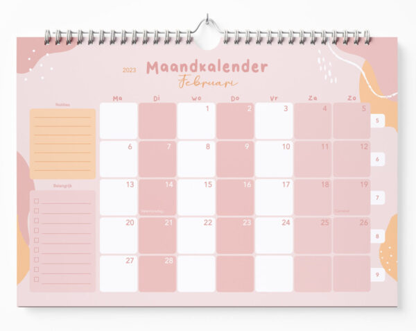 Fyllbooks Maandkalender 2023 - A4 - Pastel - Afbeelding 8