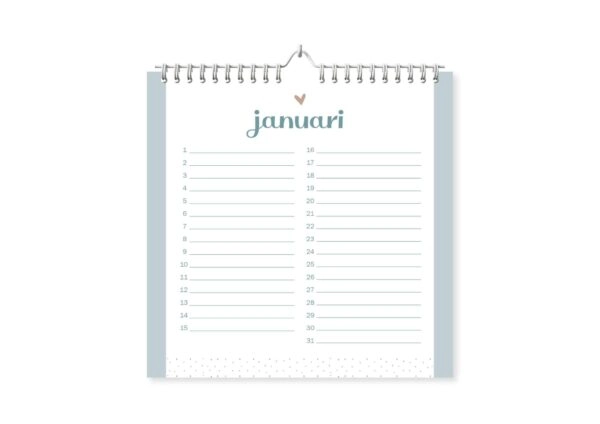 Fyllbooks Verjaardagskalender - Pink & Blue - Afbeelding 4