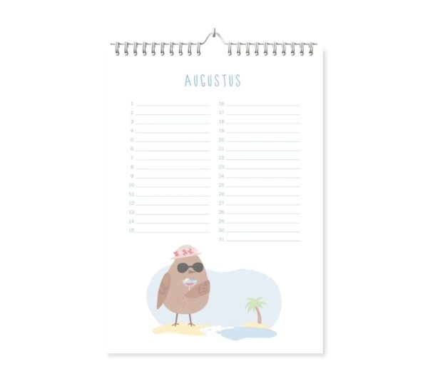 Fyllbooks Verjaardagskalender A4 - Birds - Afbeelding 11