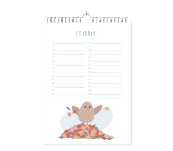 Fyllbooks Verjaardagskalender A4 - Birds - Afbeelding 13