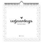 Fyllbooks Verjaardagskalender - Zwart/wit