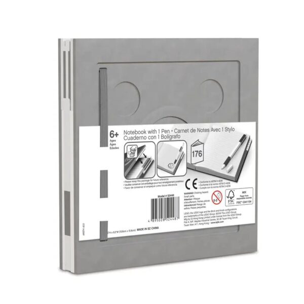 LEGO Notitieboek met Gelpen - Grijs - Afbeelding 3