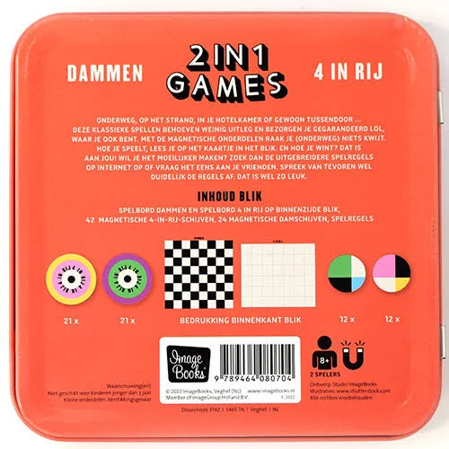 Magnetische 2 in 1 Games - Dammen + 4 in rij - Afbeelding 6