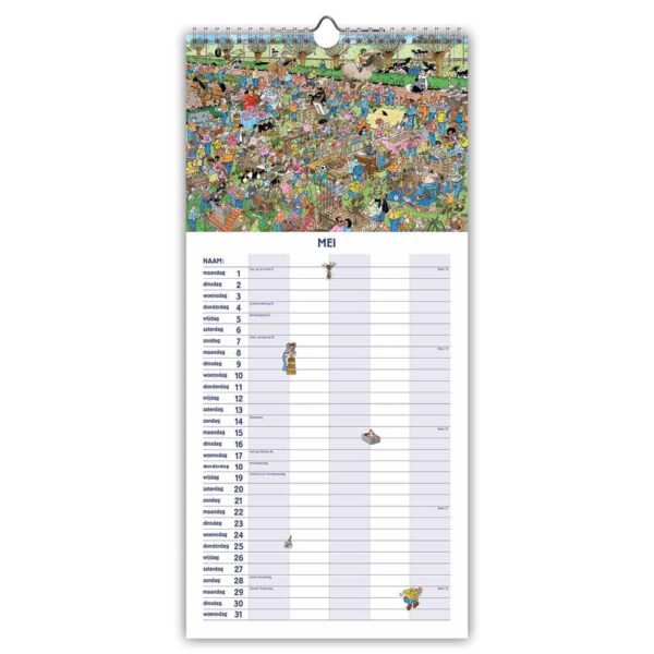 Jan van Haasteren familiekalender (5 personen) 2024 - Afbeelding 2