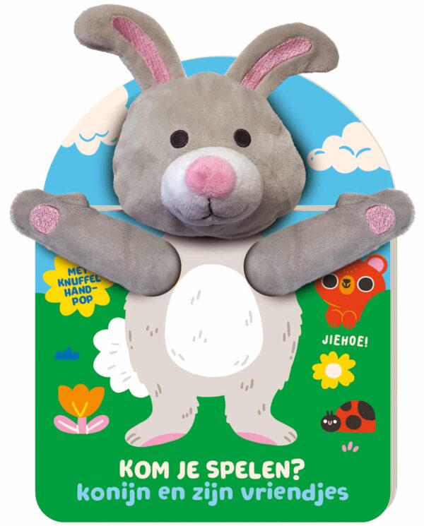 Handpopboek - Konijn, kom je spelen?