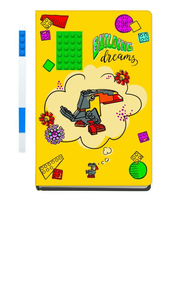 LEGO Building Dreams notitieboek met blauwe gelpen - Afbeelding 2