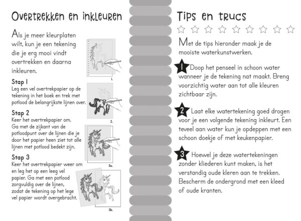 Magisch waterkleurboek Paarden en unicorns - Afbeelding 3
