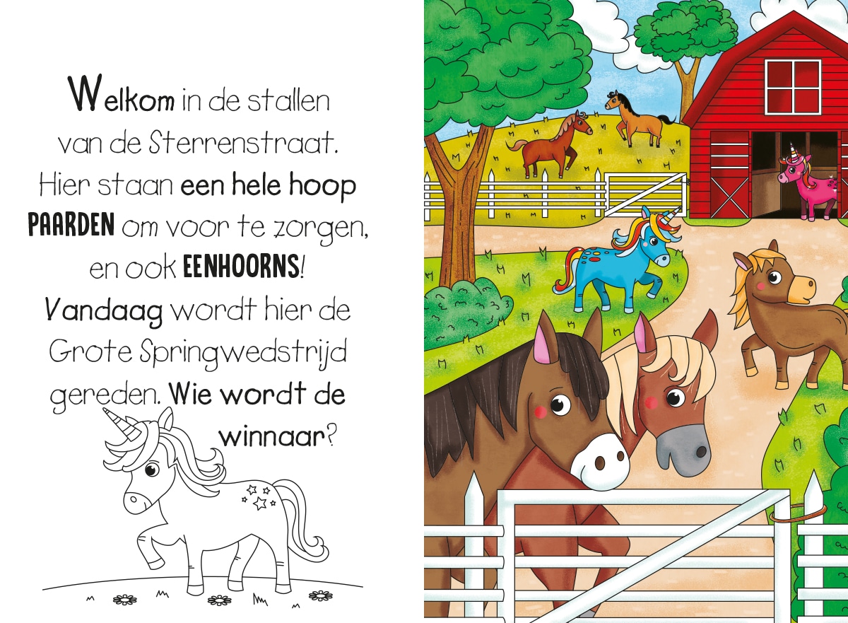 Magisch waterkleurboek Paarden en unicorns - Afbeelding 5