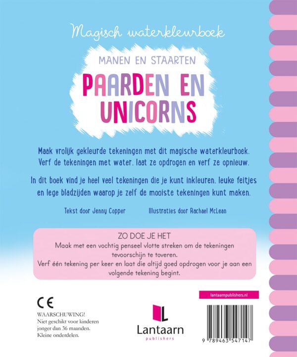 Magisch waterkleurboek Paarden en unicorns - Afbeelding 7