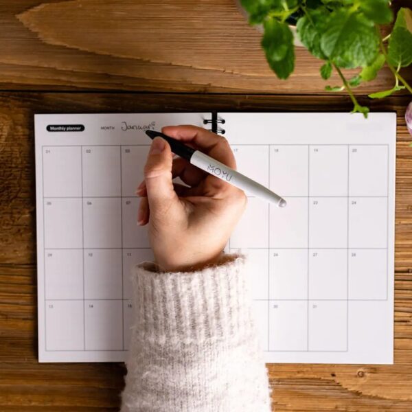 MOYU Uitwisbare Agenda – Lovely Leaf - Inclusief MOYU pen, doekje en penloop - Afbeelding 6