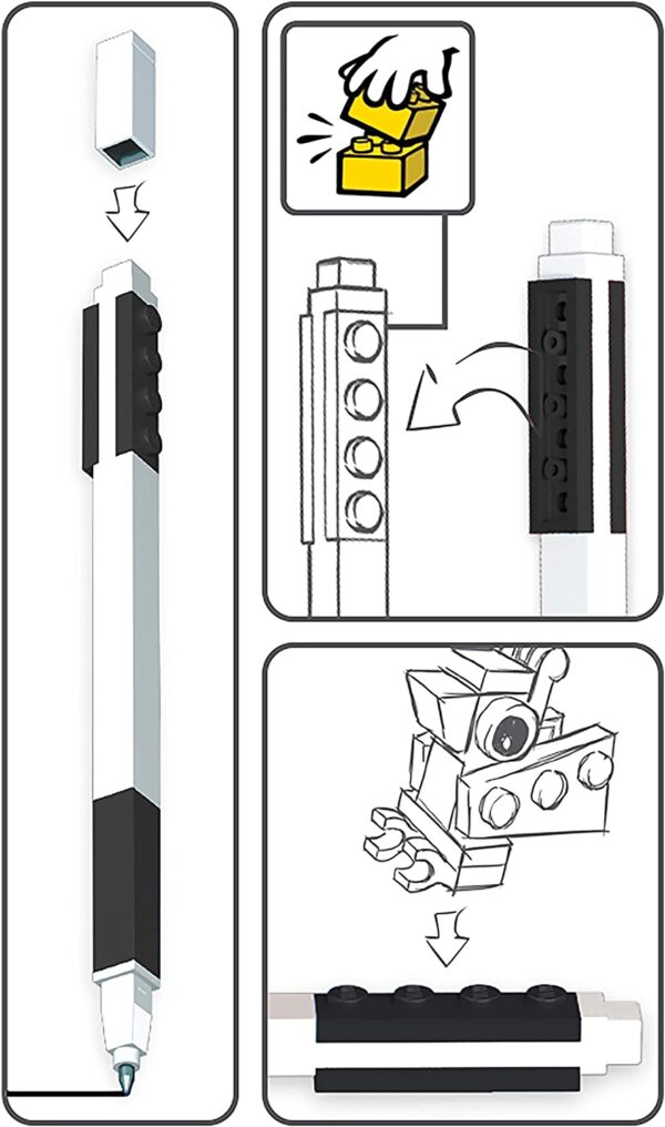 LEGO gelpen met minifiguurtje - Zwart - 0,7 mm - Afbeelding 3
