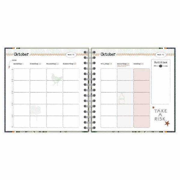 Studio Onszelf Familie agenda (harde kaft) Waterdieren 2024 - Afbeelding 2