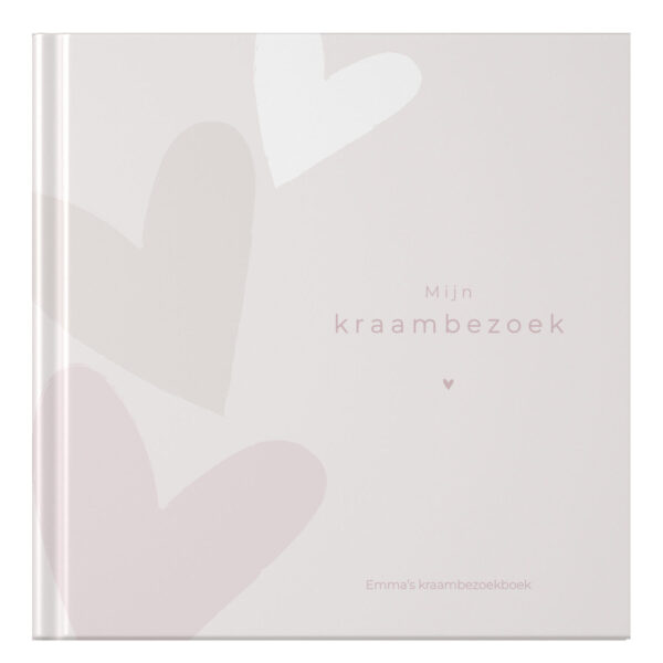 Ontwerp Je Eigen Kraambezoekboek Happy Hearts Pink (1)