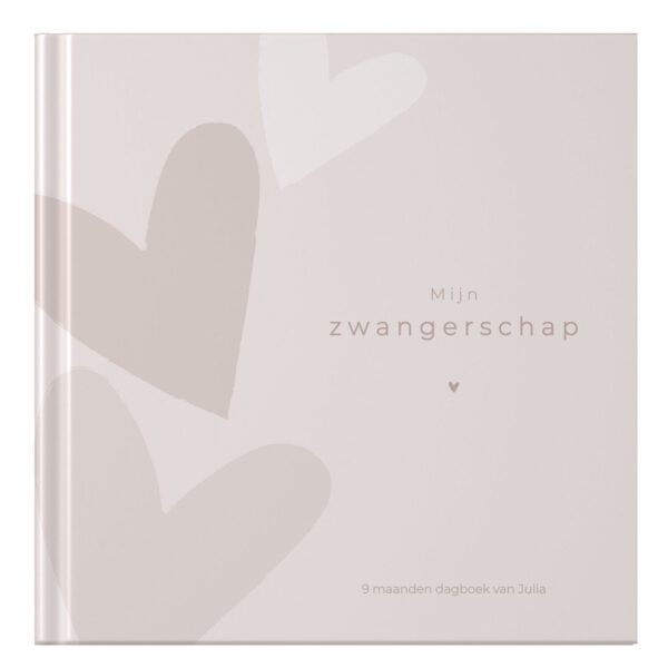 Ontwerp Je Eigen Zwangerschapsdagboek Happy Hearts Brown (1)