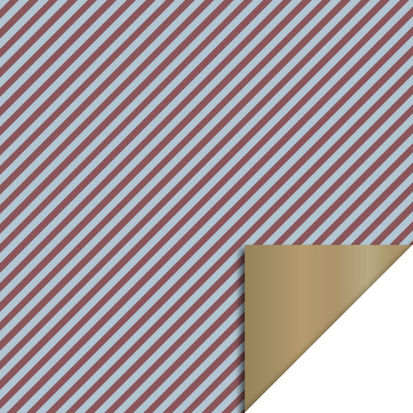 Cadeauzakjes - Duo Stripe Blue/Beet Red - Gold (17 x 25 cm) - 200 stuks - Afbeelding 2