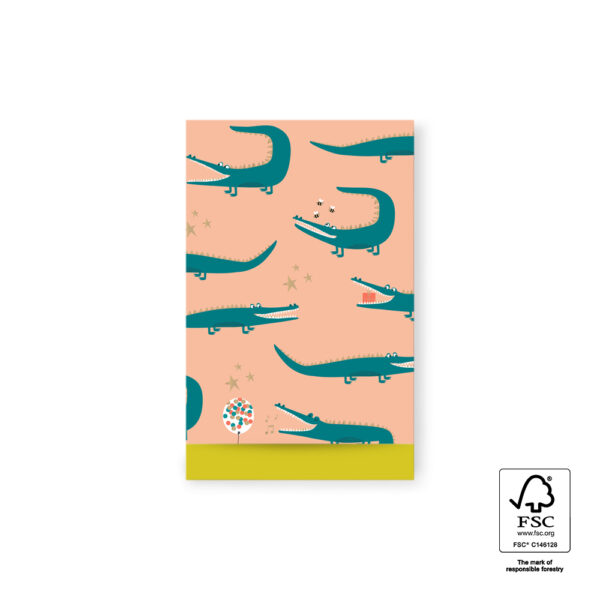 Cadeauzakjes - Crocodile Peach - Yellow (12 x 19 cm) - 200 stuks