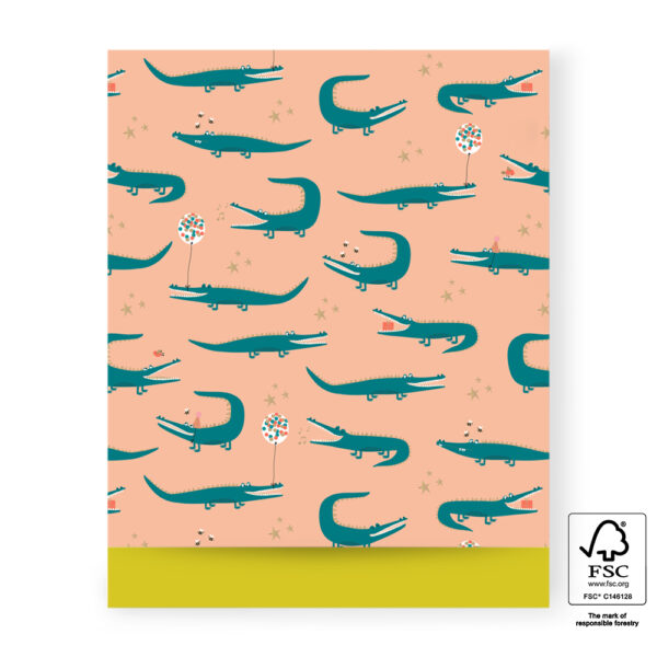Cadeauzakjes - Crocodile Peach - Yellow (27 x 34 cm) - 200 stuks