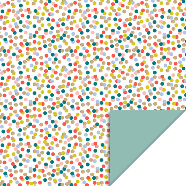 Cadeauzakjes - Small Confetti Bright - Misty Green (27 x 34 cm) - 200 stuks - Afbeelding 2