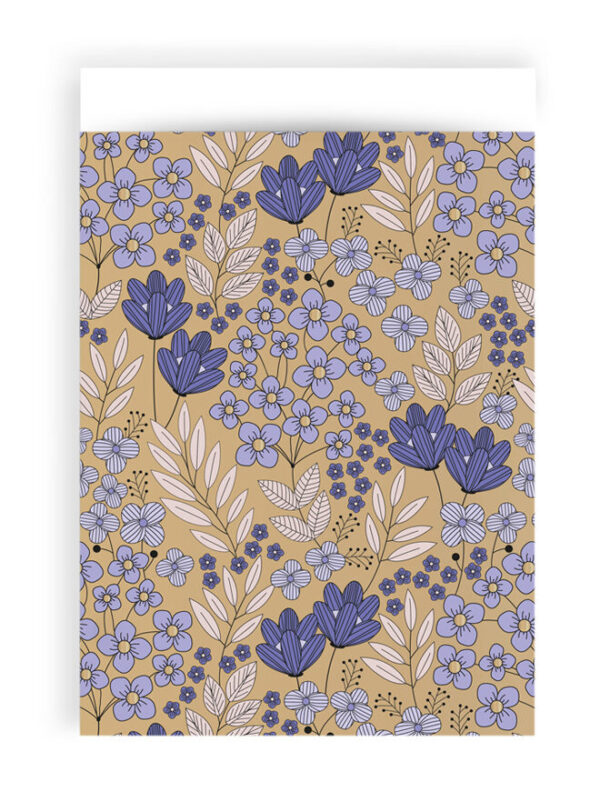 Cadeauzakjes - Flower Field Gold Violet (17 x 25 cm) - 200 stuks