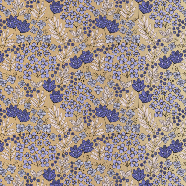 Cadeauzakjes - Flower Field Gold Violet (27 x 34 cm) - 200 stuks - Afbeelding 2