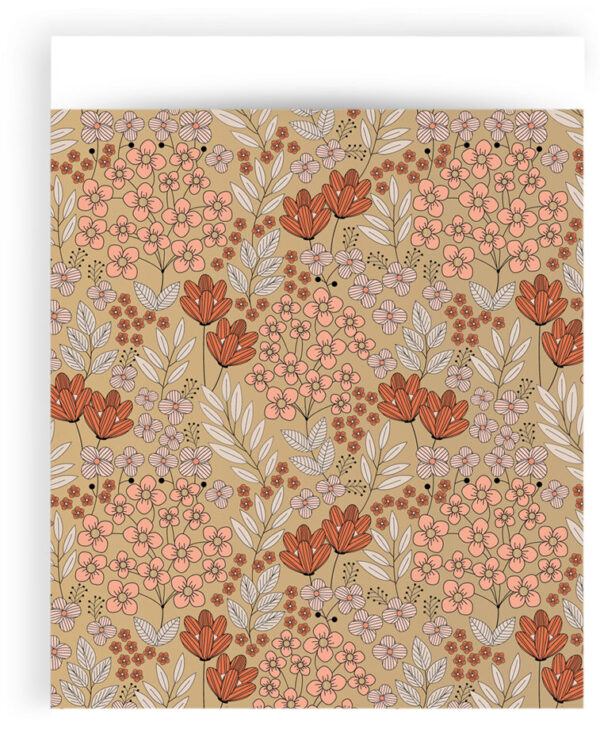 Cadeauzakjes - Flower Field Gold Coral (27 x 34 cm) - 200 stuks